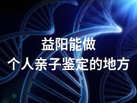 益阳能做个人亲子鉴定的地方
