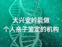 大兴安岭能做个人亲子鉴定的机构
