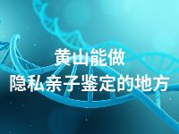 黄山能做隐私亲子鉴定的地方