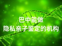 巴中能做隐私亲子鉴定的机构