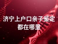 济宁上户口亲子鉴定都在哪里