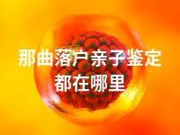 那曲落户亲子鉴定都在哪里