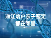 通辽落户亲子鉴定都在哪里