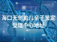 海口无创胎儿亲子鉴定受理中心地址