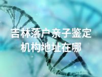 吉林落户亲子鉴定机构地址在哪
