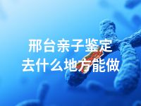 邢台亲子鉴定去什么地方能做
