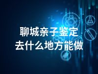 聊城亲子鉴定去什么地方能做