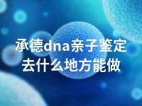 承德dna亲子鉴定去什么地方能做
