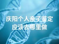 庆阳个人亲子鉴定应该去哪里做