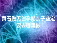 黄石做无创孕期亲子鉴定要去哪里做