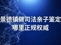 景德镇做司法亲子鉴定哪里正规权威