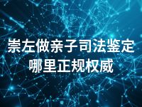 崇左做亲子司法鉴定哪里正规权威