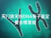 天门做无创DNA亲子鉴定要去哪里做