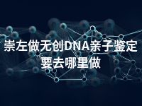 崇左做无创DNA亲子鉴定要去哪里做