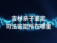 吉林亲子鉴定司法鉴定所在哪里