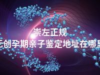 崇左正规无创孕期亲子鉴定地址在哪里