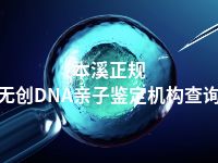 本溪正规无创DNA亲子鉴定机构查询