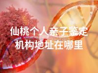 仙桃个人亲子鉴定机构地址在哪里