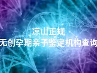 凉山正规无创孕期亲子鉴定机构查询