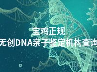 宝鸡正规无创DNA亲子鉴定机构查询