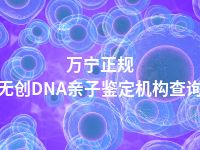 万宁正规无创DNA亲子鉴定机构查询