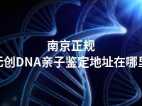 南京正规无创DNA亲子鉴定地址在哪里