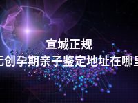 宣城正规无创孕期亲子鉴定地址在哪里