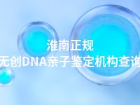 淮南正规无创DNA亲子鉴定机构查询