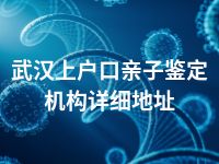 武汉上户口亲子鉴定机构详细地址