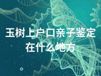 玉树上户口亲子鉴定在什么地方