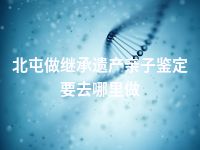 北屯做继承遗产亲子鉴定要去哪里做
