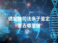 德宏做司法亲子鉴定要去哪里做