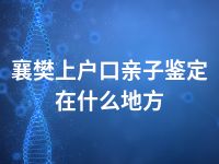 襄樊上户口亲子鉴定在什么地方