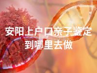 安阳上户口亲子鉴定到哪里去做