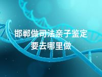 邯郸做司法亲子鉴定要去哪里做
