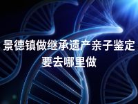 景德镇做继承遗产亲子鉴定要去哪里做