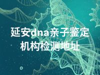 延安dna亲子鉴定机构检测地址