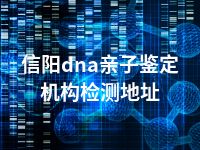 信阳dna亲子鉴定机构检测地址