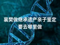 襄樊做继承遗产亲子鉴定要去哪里做
