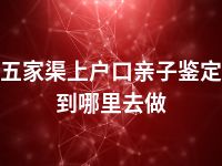 五家渠上户口亲子鉴定到哪里去做