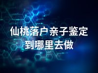 仙桃落户亲子鉴定到哪里去做