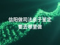 信阳做司法亲子鉴定要去哪里做