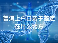 普洱上户口亲子鉴定在什么地方