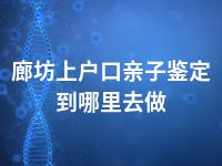 廊坊上户口亲子鉴定到哪里去做