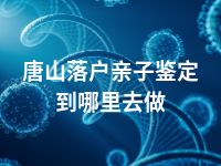 唐山落户亲子鉴定到哪里去做
