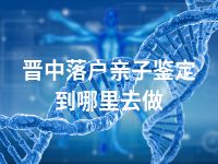 晋中落户亲子鉴定到哪里去做