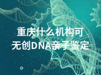 重庆什么机构可无创DNA亲子鉴定