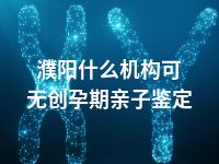 濮阳什么机构可无创孕期亲子鉴定