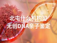 北屯什么机构可无创DNA亲子鉴定