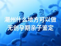 潮州什么地方可以做无创孕期亲子鉴定
